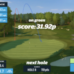 The virtual golf course at the Flight Zone makes golfing fun.