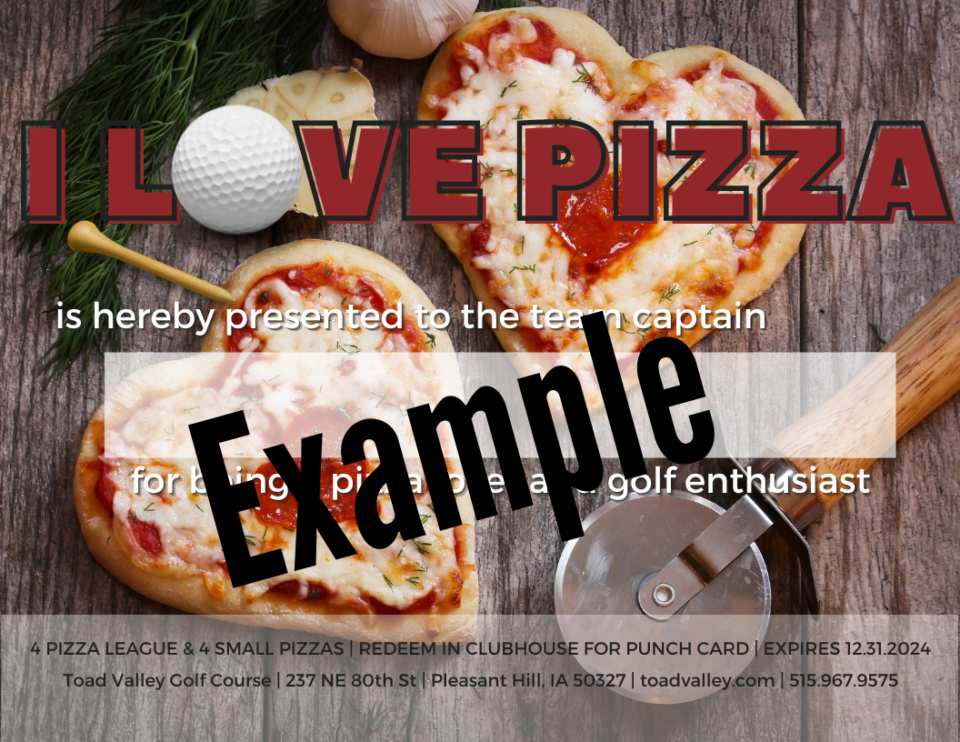 I Love Pizza Virtual Golf League